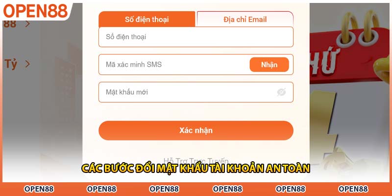 Các bước đổi mật khẩu tài khoản an toàn