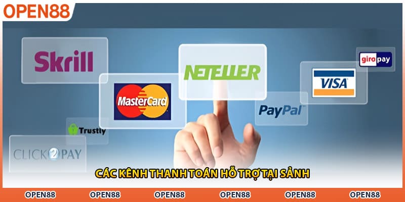 Các kênh thanh toán hỗ trợ tại sảnh
