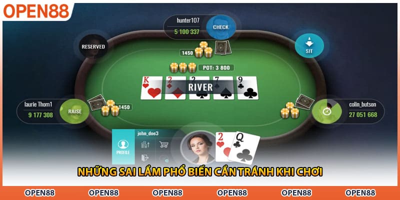 Những sai lầm phổ biến cần tránh khi chơi