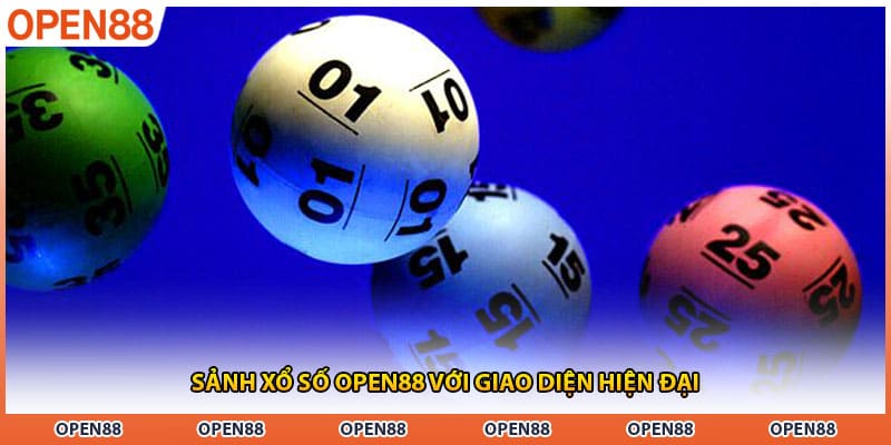 Sảnh xổ số OPEN88 với giao diện hiện đại